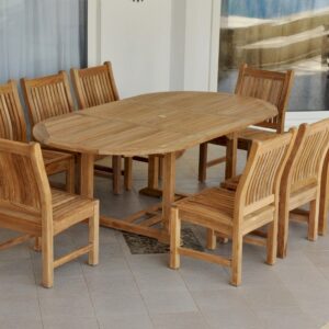 Anderson Bahama Sahara 9-Pieces 87" Oval Dining Set