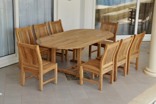 Anderson Bahama Sahara 9-Pieces 87" Oval Dining Set