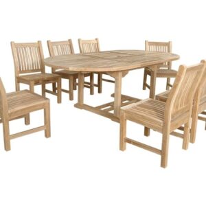 Anderson Bahama Sahara 9-Pieces 87" Oval Dining Set