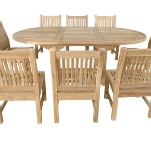 Anderson Bahama Sahara 9-Pieces 87" Oval Dining Set