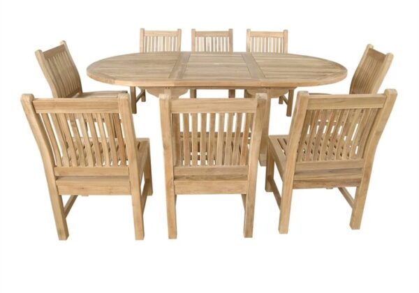 Anderson Bahama Sahara 9-Pieces 87" Oval Dining Set