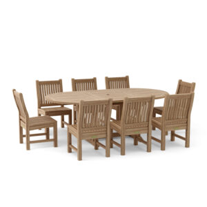 Anderson Bahama Sahara 9-Pieces 87" Oval Dining Set