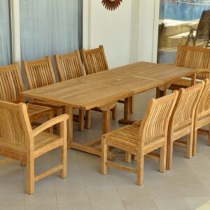 Anderson Bahama Sahara 11-Pieces 8' Rectangular Dining Set