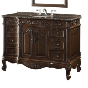 Chans Furniture CF-3882SB-TK-48 Beckham 48 Inch Brown Cherry Bathroom Sink Vanity