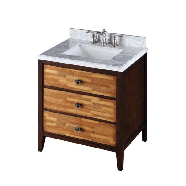 Chans Furniture TB-9440 31 Inch Tenant Brand Urban Modern Eclectic Bezo Sink Bathroom Vanity