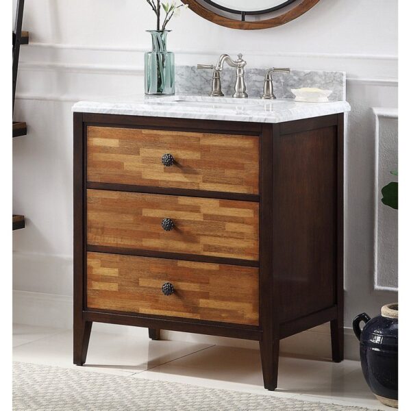 Chans Furniture TB-9440 31 Inch Tenant Brand Urban Modern Eclectic Bezo Sink Bathroom Vanity