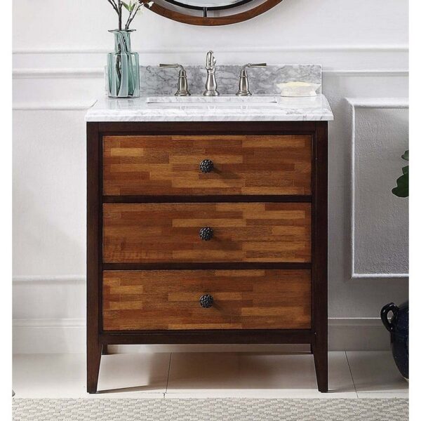 Chans Furniture TB-9440 31 Inch Tenant Brand Urban Modern Eclectic Bezo Sink Bathroom Vanity