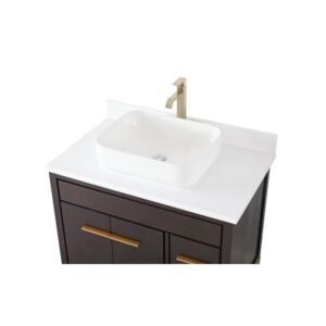 Chans Furniture TB-9936DK-36QT 36 Inches Tennant Brand Modern Style With Beatrice Vessel Single Sink Bathroom Vanity