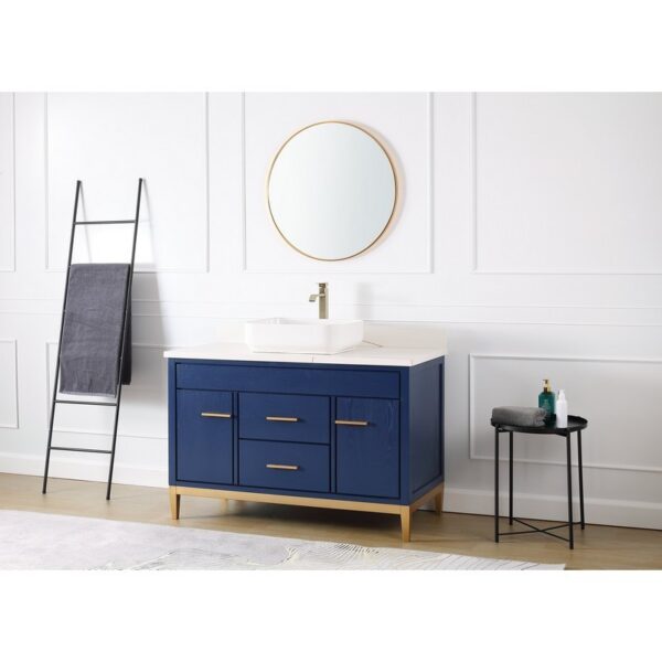 Chans Furniture TB-9948VB-48QT 48 Inches Tennant Brand Modern Style With Beatrice Vessel Single Sink Bathroom Vanity