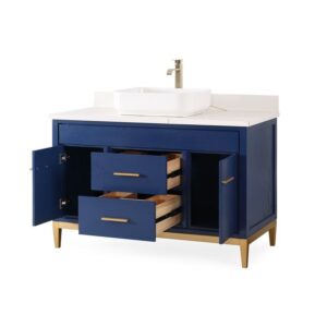 Chans Furniture TB-9948VB-48QT 48 Inches Tennant Brand Modern Style With Beatrice Vessel Single Sink Bathroom Vanity