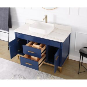 Chans Furniture TB-9948VB-48QT 48 Inches Tennant Brand Modern Style With Beatrice Vessel Single Sink Bathroom Vanity