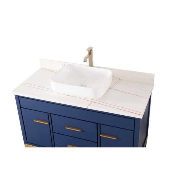 Chans Furniture TB-9948VB-48QT 48 Inches Tennant Brand Modern Style With Beatrice Vessel Single Sink Bathroom Vanity