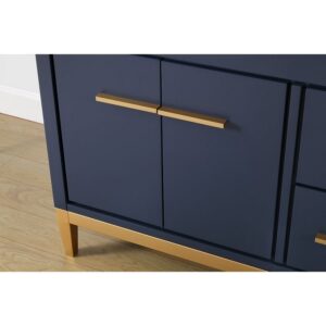 Chans Furniture TB-9960NB-60U 60 Inches Tennant Brand With Beatrice Vessel Double Sink Vanity In Navy Blue