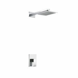 Kubebath KB WR3001V Aqua Piazza Shower Set with 12 Inch Square Rain Shower Head