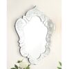 Chans Furniture YM-700-2227 Broni 27 Inch Framed Wall Mount Bathroom Vanity Mirror with Floral Details