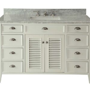 Chans Furniture GD-3028Q50 Kalani 50 Inch White Bathroom Sink Vanity