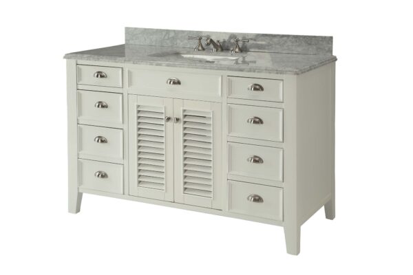 Chans Furniture GD-3028Q50 Kalani 50 Inch White Bathroom Sink Vanity