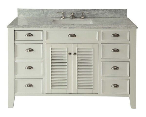 Chans Furniture GD-3028Q50 Kalani 50 Inch White Bathroom Sink Vanity