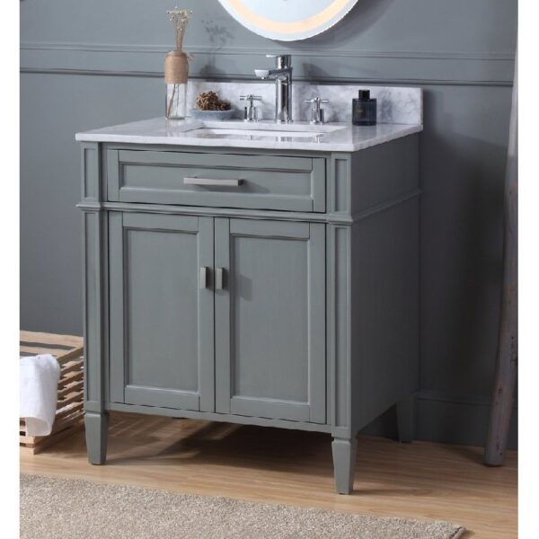 Chans Furniture ZK-1808-V30CK 30 Inch Tennant Brand Durand Modern Gray Bathroom Sink Vanity