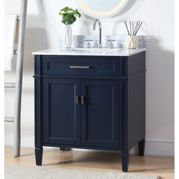 Chans Furniture ZK-1808-V30NB 30 Inch Tennant Brand Durand Navy Blue Bathroom Sink Vanity