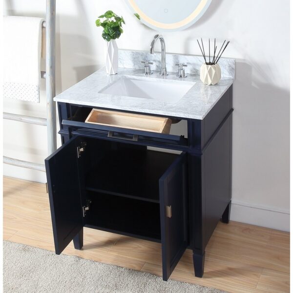 Chans Furniture ZK-1808-V30NB 30 Inch Tennant Brand Durand Navy Blue Bathroom Sink Vanity