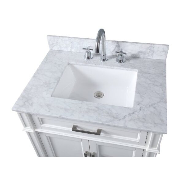 Chans Furniture ZK-1808-V30W 30 Inch Tennant Brand Durand Bathroom Vanity in White