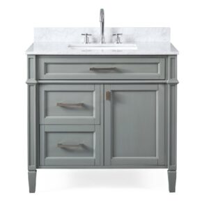 Chans Furniture ZK-1808-V36CK 30 Inch Tennant Brand Durand Bathroom Vanity in Grey