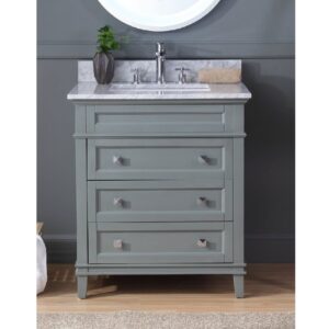 Chans Furniture ZK-1810-V30CK 30 Inch Tennant Brand Felix Bathroom Vanity in Grey