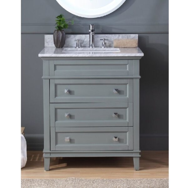 Chans Furniture ZK-1810-V30CK 30 Inch Tennant Brand Felix Bathroom Vanity in Grey