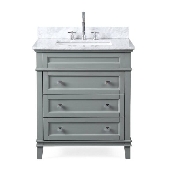 Chans Furniture ZK-1810-V30CK 30 Inch Tennant Brand Felix Bathroom Vanity in Grey