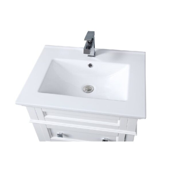 Chans Furniture ZK-1810-Z24W 24 Inch Tennant Brand Felix Bathroom Vanity in White