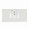 James Martin 050-S48-SNK 48 Inch Rectangular 8 Inch Widespread Porcelain Undermount Bathroom Sink