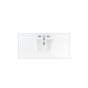 James Martin 050-S48-WZ-SNK 48 Inch Single 3 CM White Zeus Quartz Top with Sink