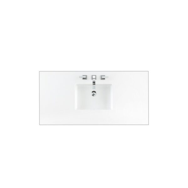 James Martin 050-S48-WZ-SNK 48 Inch Single 3 CM White Zeus Quartz Top with Sink