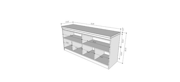 Manhattan Comfort Viennese 62.99 in. 6-Shelf Buffet Cabinet in White Gloss