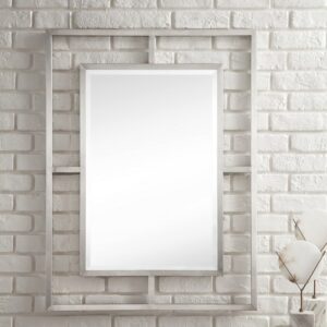 James Martin 105-M30-BNK Boston 30 Inch Rectangular Mirror in Brushed Nickel