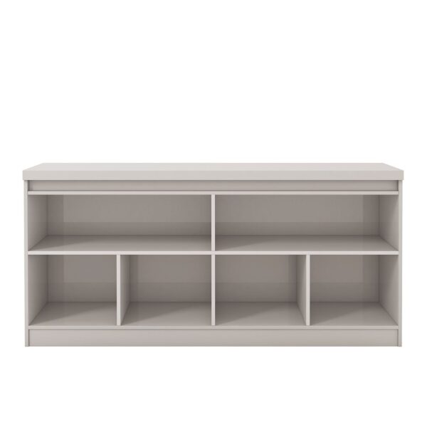 Manhattan Comfort Viennese 62.99 in. 6-Shelf Buffet Cabinet with Mirrors in Off White