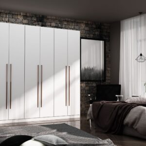 Manhattan Comfort Gramercy Modern Freestanding Wardrobe Armoire Closet in White