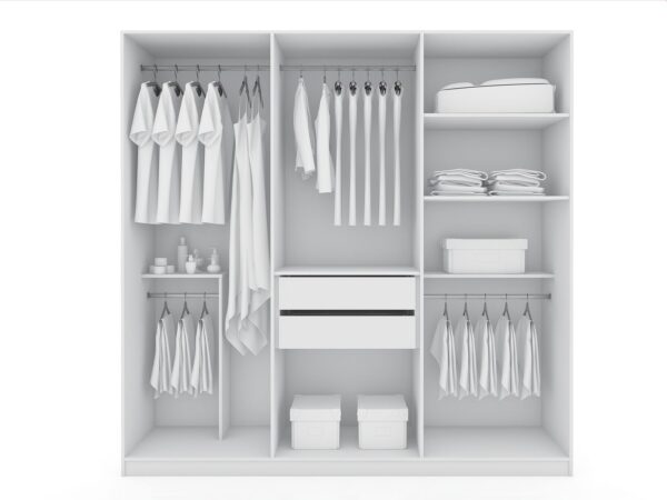 Manhattan Comfort Gramercy Modern Freestanding Wardrobe Armoire Closet in White