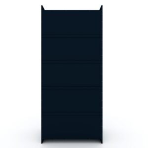 Manhattan Comfort Mulberry Open 1 Sectional Modern Armoire Wardrobe Closet with 2 Drawers in Tatiana Midnight Blue