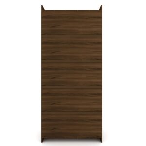 Manhattan Comfort Mulberry Open 1 Sectional Modern Armoire Wardrobe Closet with 2 Drawers in Brown