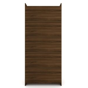 Manhattan Comfort Mulberry Open 2 Sectional Modern Wardrobe Closet with 4 Drawers - Set of 2 in Brown