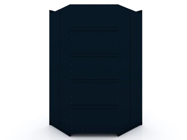 Manhattan Comfort Mulberry 3.0 Sectional Modern Corner Wardrobe Closet with 2 Drawers - Set of 2 in Tatiana Midnight Blue