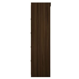 Manhattan Comfort Mulberry 2.0 Semi Open 3 Sectional Modern Wardrobe Corner Closet with 4 Drawers - Set of 3 in Brown