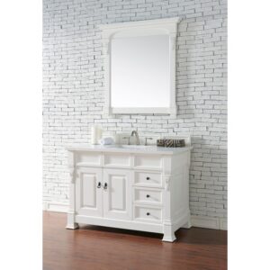 James Martin 147-114-52-3WZ Brookfield 48 Inch Single Vanity with 3cm White Zeus Quartz Top