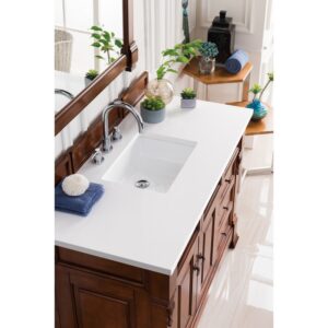 James Martin 147-114-52-3WZ Brookfield 48 Inch Single Vanity with 3cm White Zeus Quartz Top