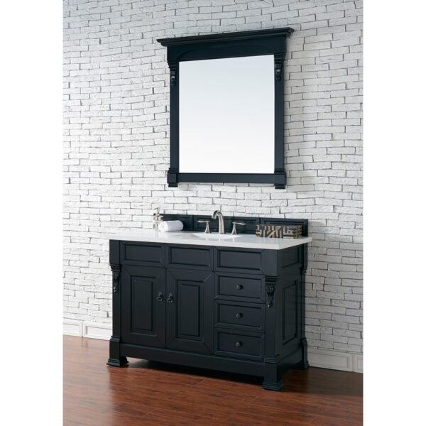 James Martin 147-114-52-3WZ Brookfield 48 Inch Single Vanity with 3cm White Zeus Quartz Top