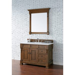 James Martin 147-114-52-3WZ Brookfield 48 Inch Single Vanity with 3cm White Zeus Quartz Top