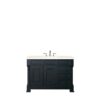 James Martin 147-114-5236-3EMR Brookfield 48 Inch Antique Black Single Vanity with 3 CM Eternal Marfil Quartz Top