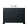 James Martin 147-114-5236-3ENC Brookfield 48 Inch Single Vanity Cabinet with Ethereal Noctis Quartz Top - Antique Black